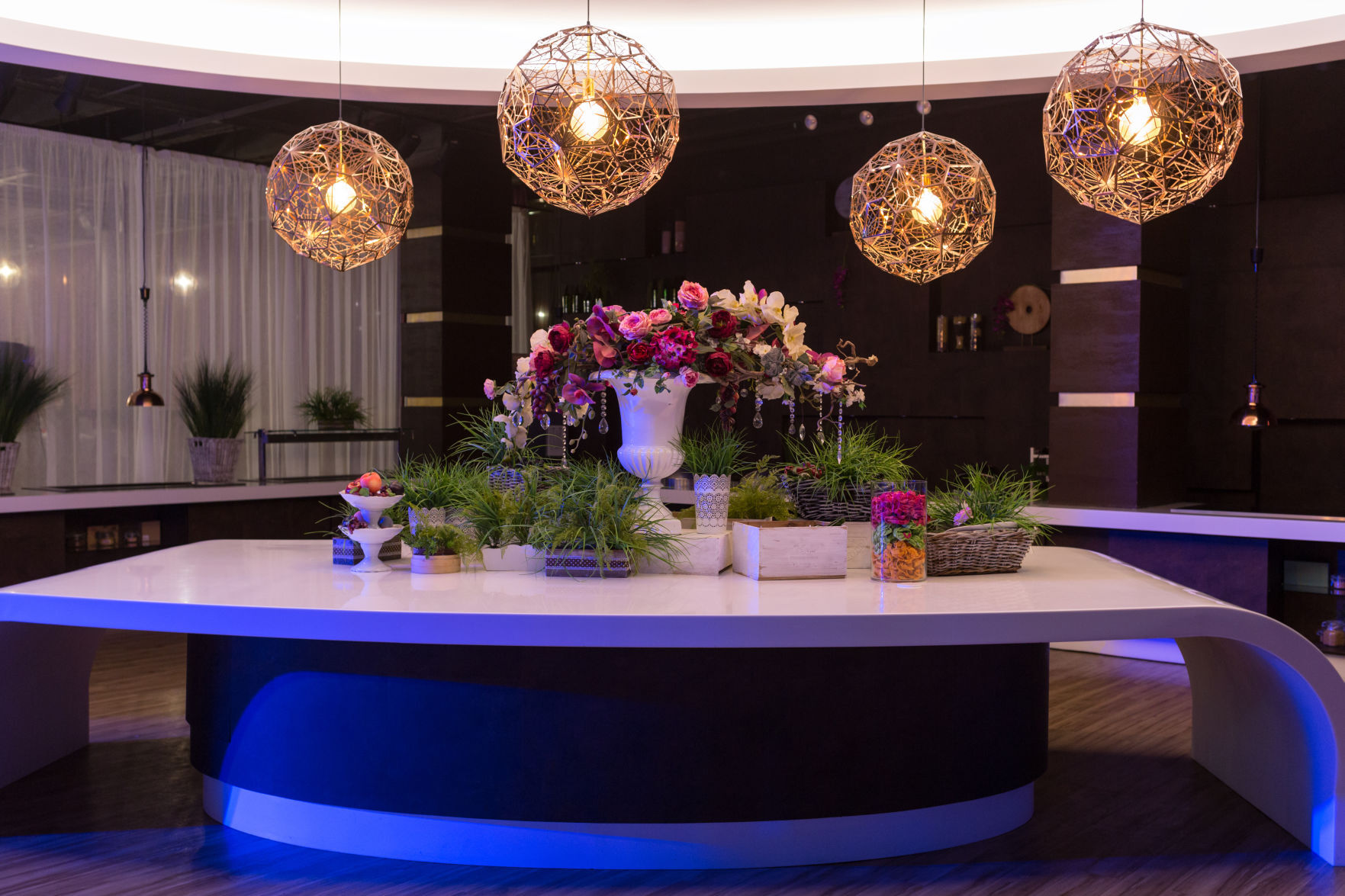 Dandelion-inspired chandeliers